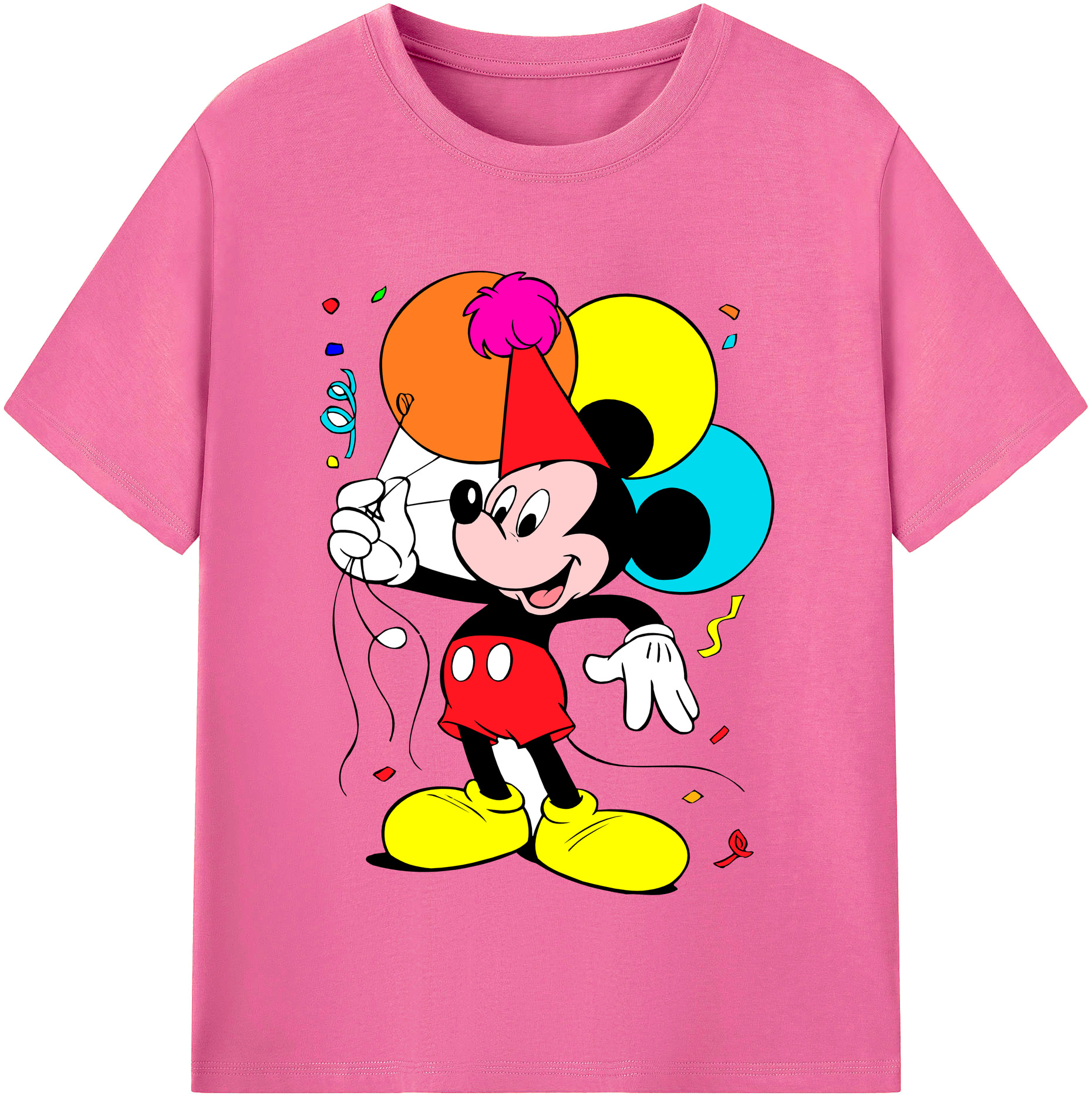 （画像用） ミッキーマウス Mickey Mouse レディースカジュアルプリントTシャツ（綿100％）